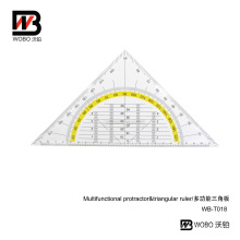 Multifunctional Protractor and Triangular Plastic Ruler for Office Stationery